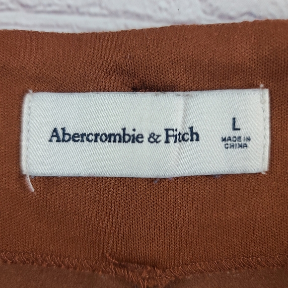 Abercrombie & Fitch WomensVegan Leather Sz LG High Rise Ankle Pants - Picture 2 of 11